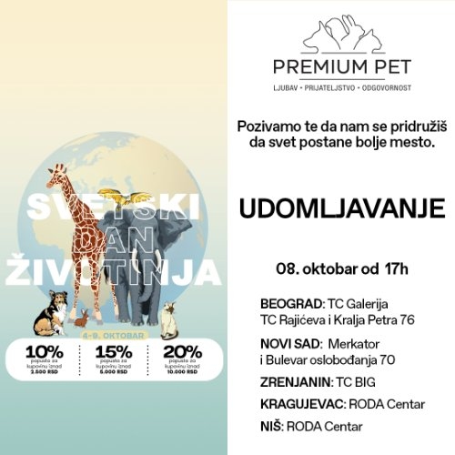 PREMIUM PET DAN UDOMLJAVANJA