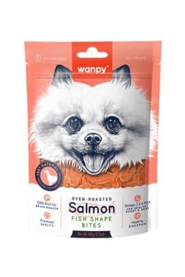 Wanpy Fish Shape Bites poslastica za pse, losos 100 g