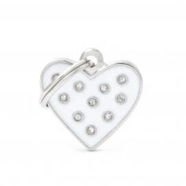 WHITE HEART STRASS