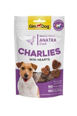 GIMDOG CHARLIES MINI HEARTS pacetina, poslastica za pse 70g