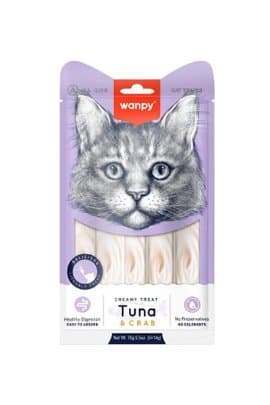 Wanpy kremasta poslastica za macke tuna i kraba 5x14 g