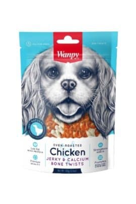Wanpy Jerky&Calcium Bone Twist poslastica za pse sa piletinom