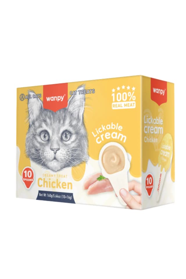 Wanpy Spoon kremasta poslastica za mačke sa igračkom, piletina