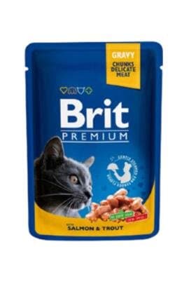 Brit Premium sos za macke komadici losos,pastrmka 100 g