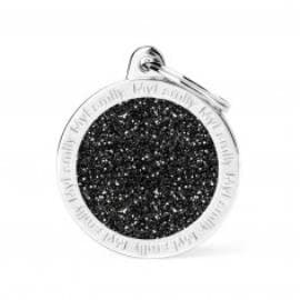 BIG CIRCLE GLITTER BLACK