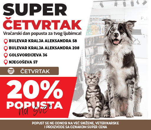 SUPER ČETVRTAK: 20% na SVE u odabranim prodavnicama