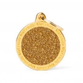 BIG CIRCLE GLITTER GOLD