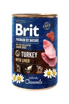 Brit Premium by Nature pasteta za mlade pse curetina i jetra 400g